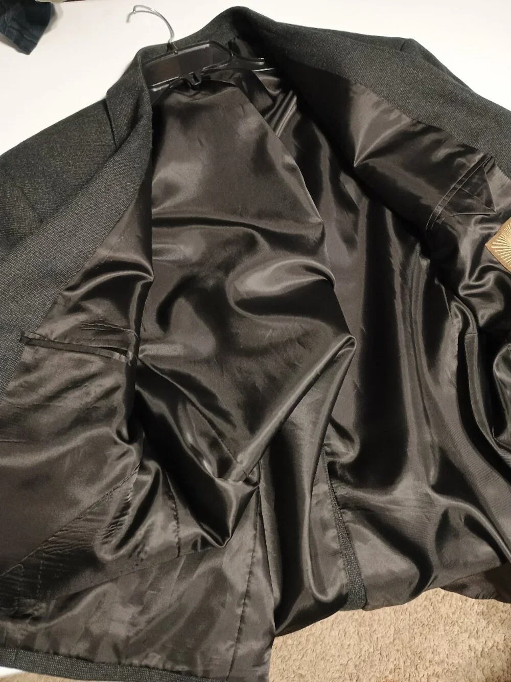Red Sky Santa Fe Men’s Western Sport Coat Blazer Charcoal Black Cowboy Jacket
